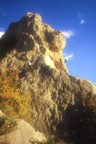 Jen climbs a sandbag route in the late afternoon light; there's no way this route is 6b