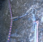 An anchor consists of 1/2" eye bolts