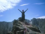 Nikos triumphant on the summit