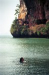 Lucie swimming